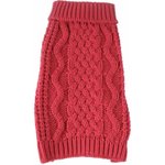 PET LIFE Swivel-Swirl Heavy Cable Knitted Dog Sweater, Small, Red ...