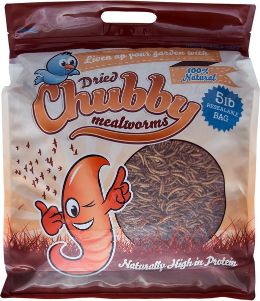 Chubby Mealworms Dried Mealworms, 5-lb bag slide 1 of 7