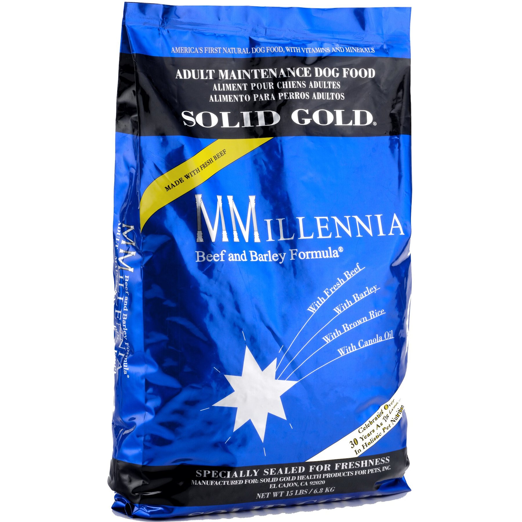 Solid Gold Mmillennia Beef Brown Rice Recipe with Peas Adult Dry Dog Food