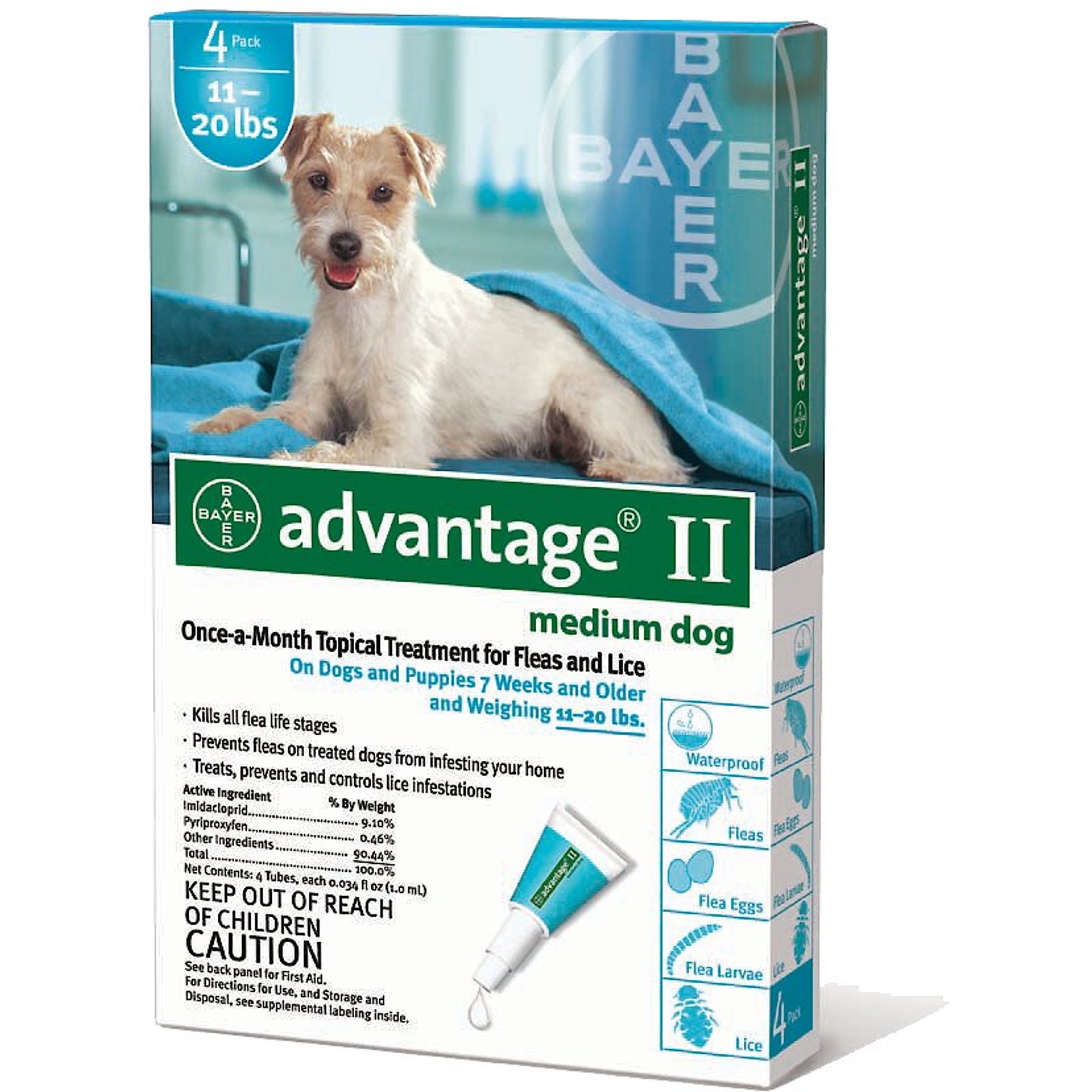 ADVANTAGE II Flea Spot Treatment for Dogs 11 20 lbs 6 Doses 6 mos. supply Chewy