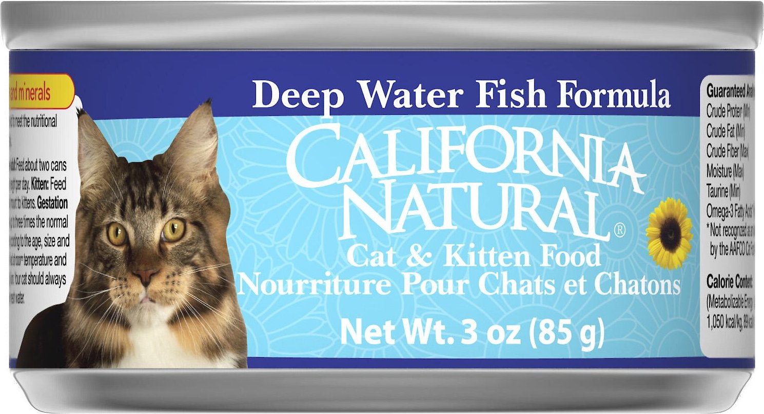 California Natural Deep Water Fish Brown Rice Formula Canned Cat Kitten Food