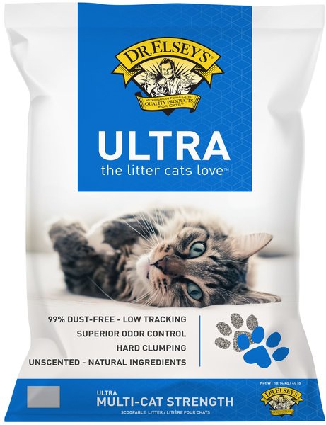 Dr. Elsey's Precious Cat Ultra Unscented Clumping Clay Cat Litter, 40-lb bag slide 1 of 7