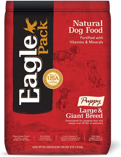 Eagle Pack Lamb Chicken Fish Recipe Large Breed Dry Puppy Food