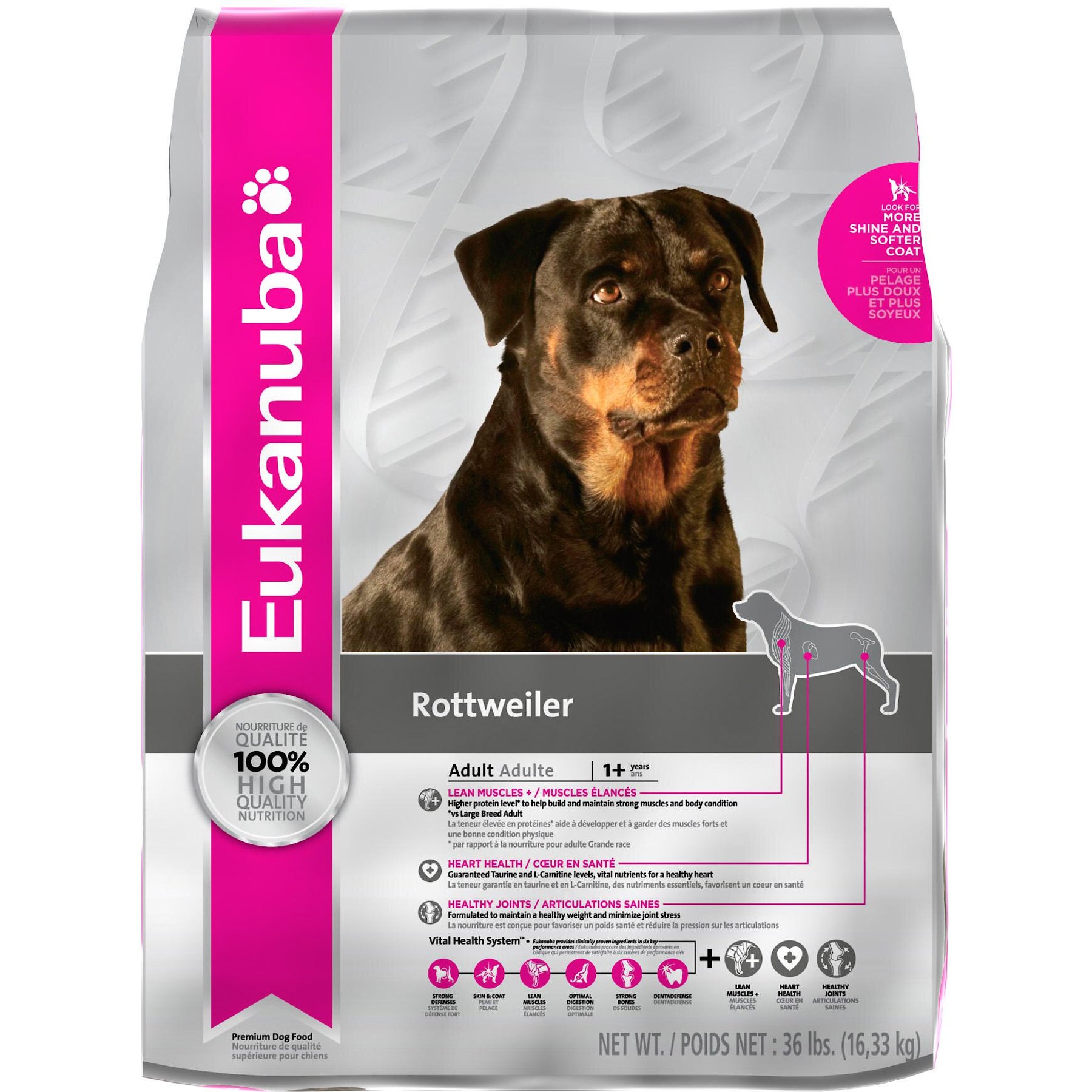 Eukanuba Breed Specific Rottweiler Adult Dry Dog Food 36 lb bag