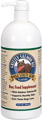 Grizzly Salmon Oil Omega-3 Dog Food Supplement 32 oz