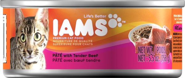 Iams Premium Pate with Tender Beef Canned Cat Food