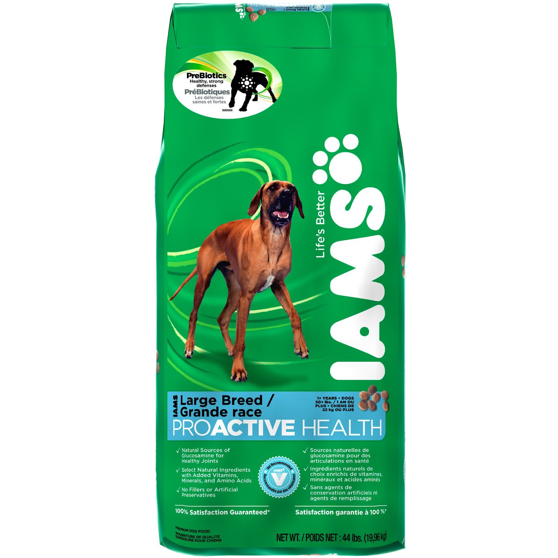 IAMS Proactive Health Large Breed Adult with Real Chicken Dry Dog Food 30 lb bag bundle of 2 Chewy