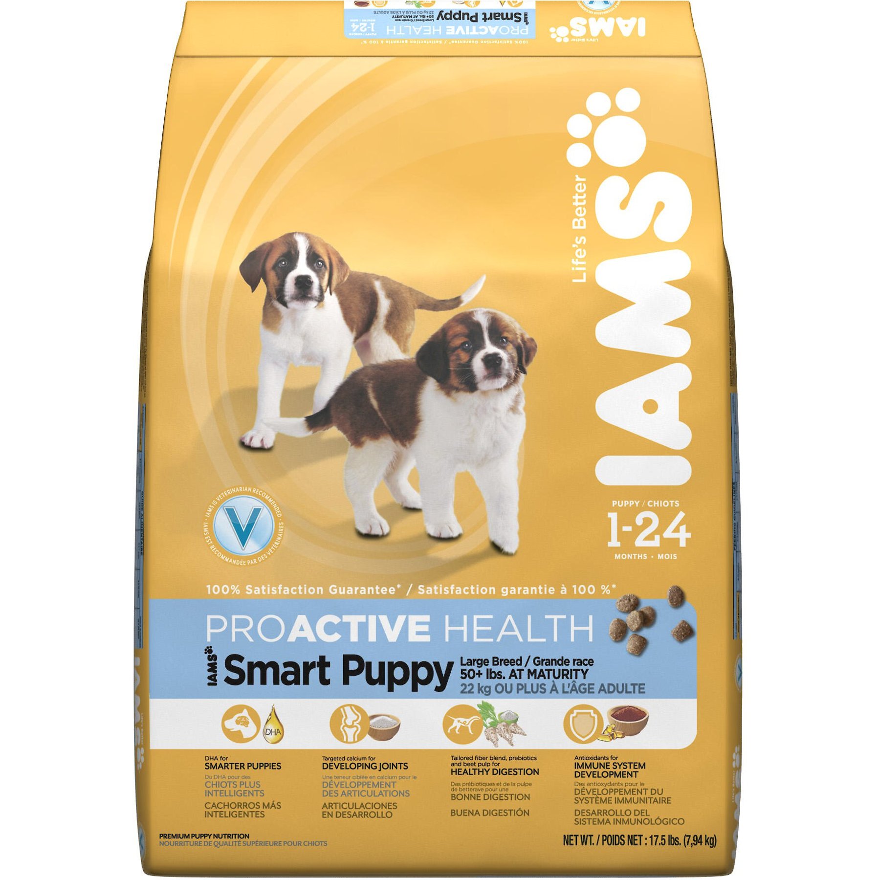 IAMS Proactive Health Large Breed Puppy with Real Chicken Dry Dog Food 15 lb bag Chewy