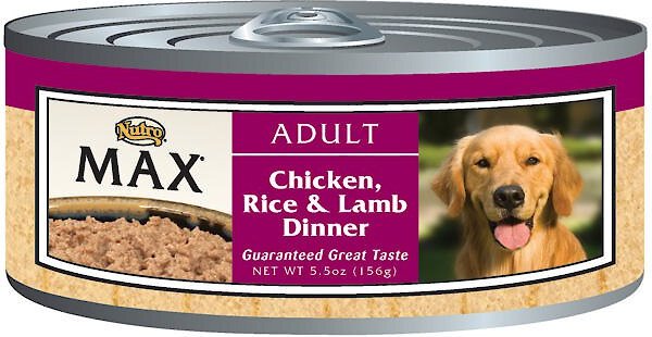 Discontinued NUTRO Max Adult Chicken Rice Lamb Dinner Canned Dog Food 5.5 oz case of 24 Original Chewy