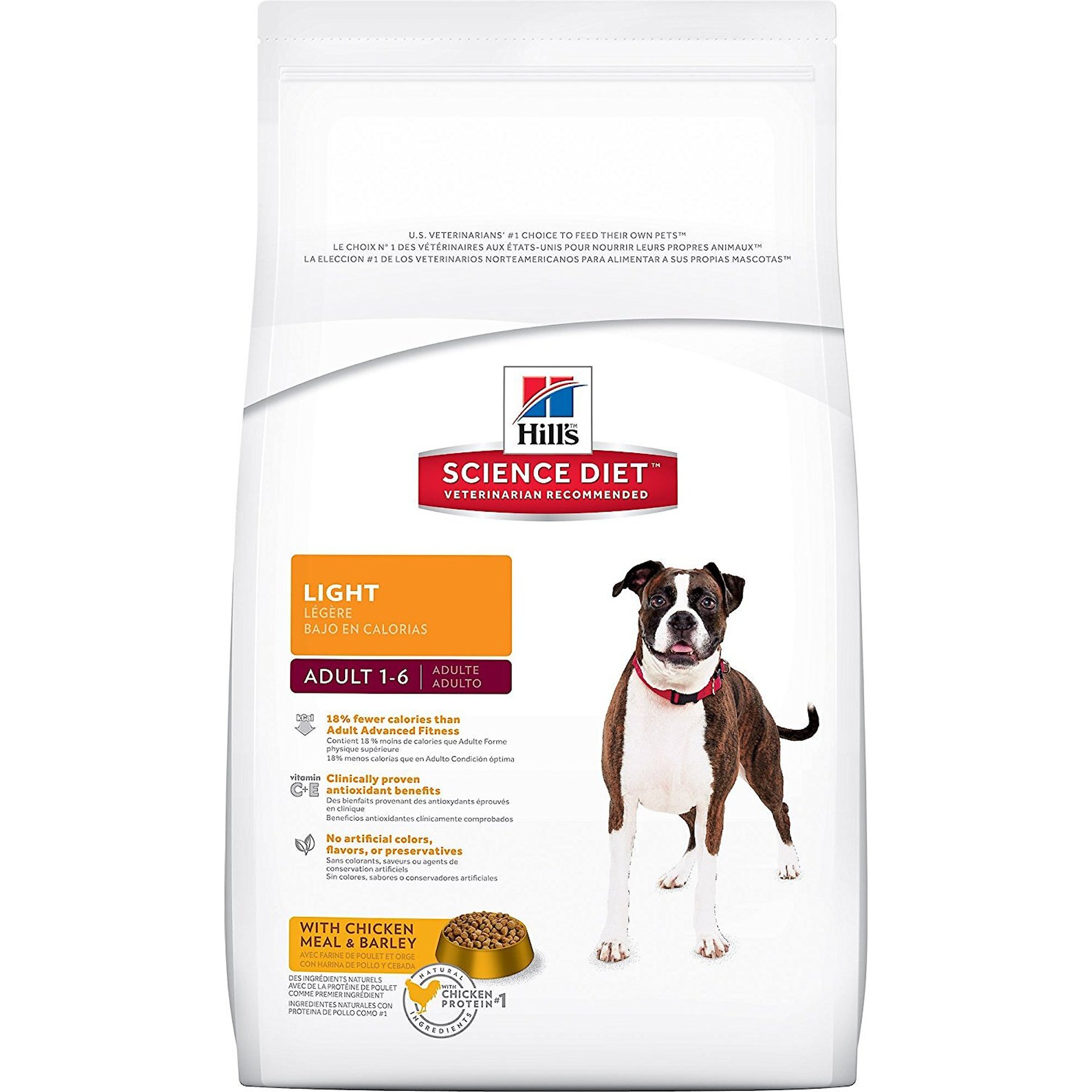 HILL S SCIENCE DIET Adult Light with Chicken Meal Barley Dry Dog Food 15 lb bag Chewy