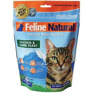 Feline Natural Chicken & Lamb Feast Grain-Free Freeze-Dried Cat Food, 0.28-lb bag