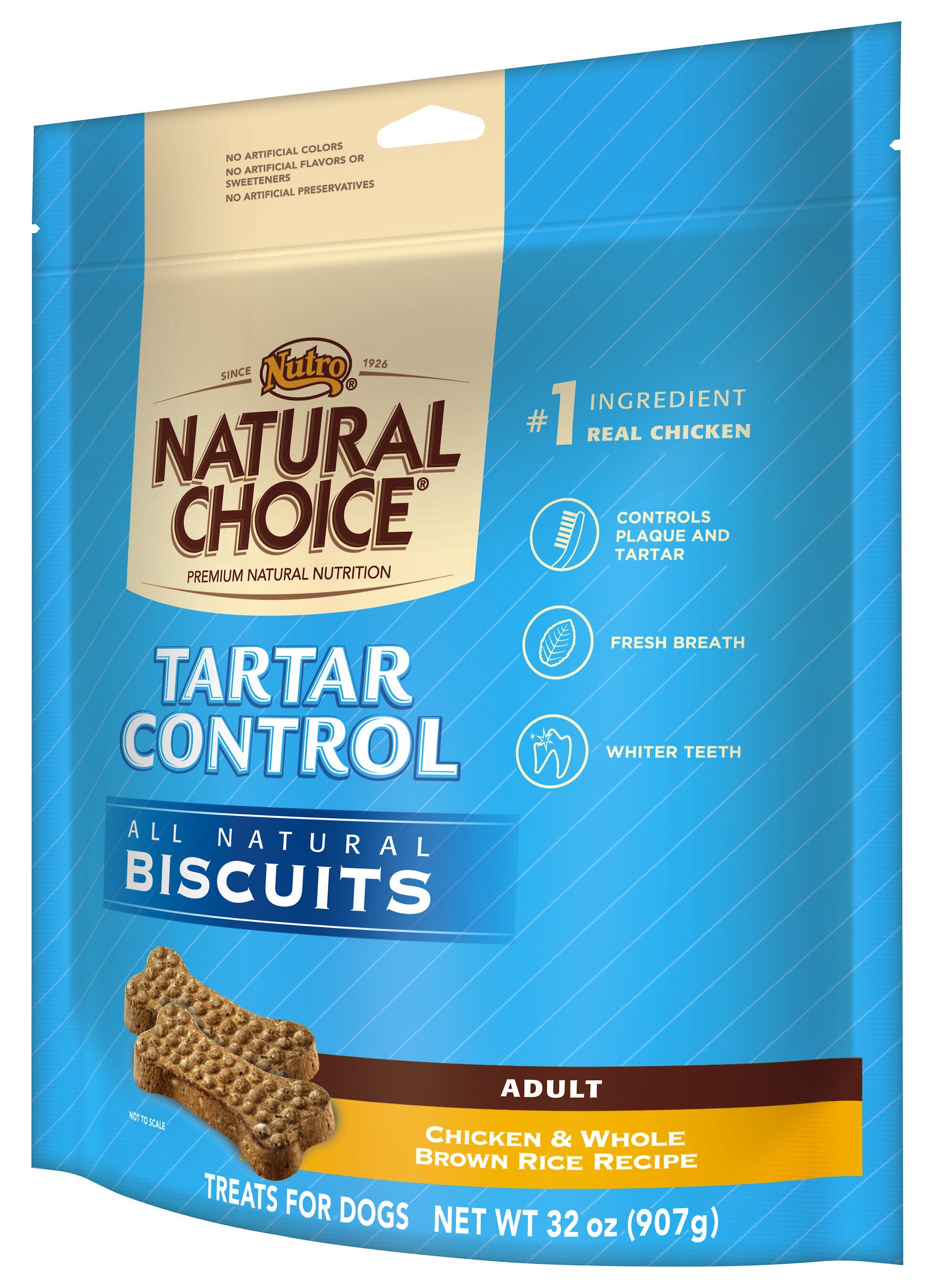 NUTRO Natural Choice Tartar Control Biscuits Adult Chicken Whole Brown Rice Recipe Dog Treats reviews Chewy