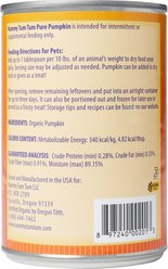 Nummy Tum-Tum Pure Organic Pumpkin Canned Dog & Cat Food Supplement, 15-oz, case of 12 slide 2 of 2