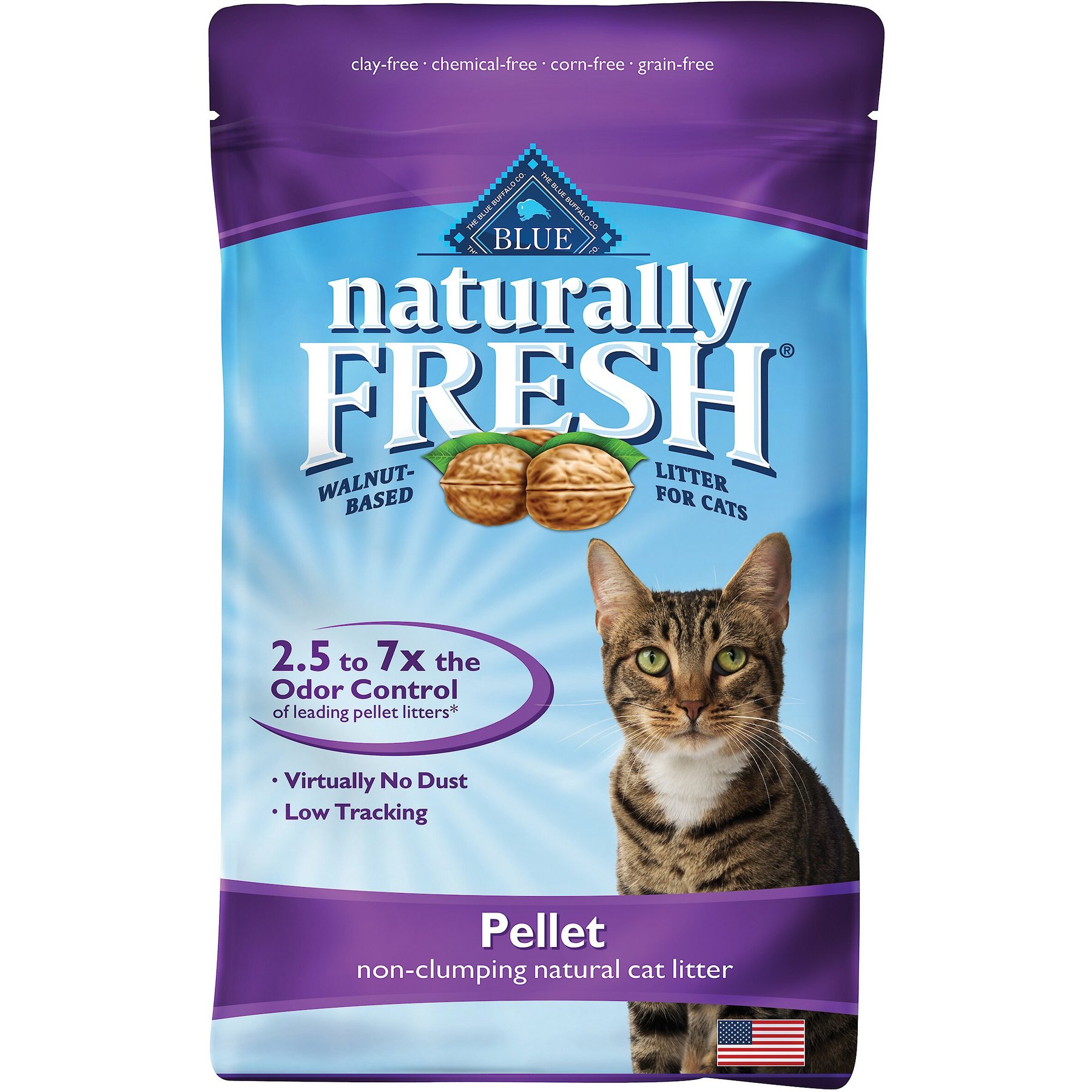 BLUE BUFFALO Naturally Fresh Unscented Clumping Walnut Cat Litter, 17