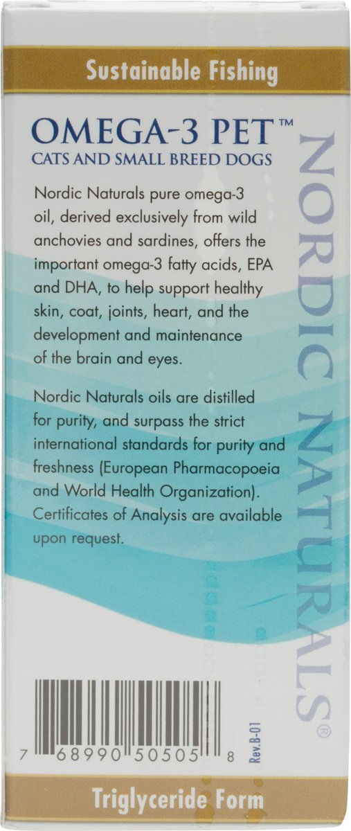 NORDIC NATURALS Omega 3 Pet Liquid Supplement for Cats Small