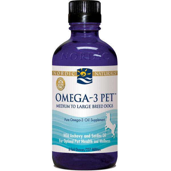 NORDIC NATURALS Omega3 Pet Liquid Supplement for Medium & Large Dogs