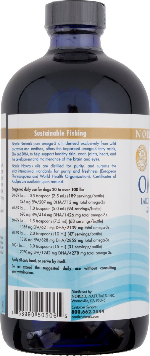 NORDIC NATURALS Omega 3 Pet Liquid Supplement for Large Giant