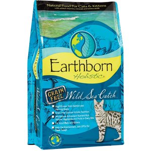 Earthborn Holistic Wild Sea Catch Grain-Free Natural Dry Cat & Kitten Food, 5-lb bag