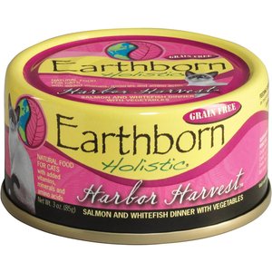 Earthborn Holistic Harbor Harvest Grain-Free Natural Canned Cat & Kitten Food, 3-oz, case of 24