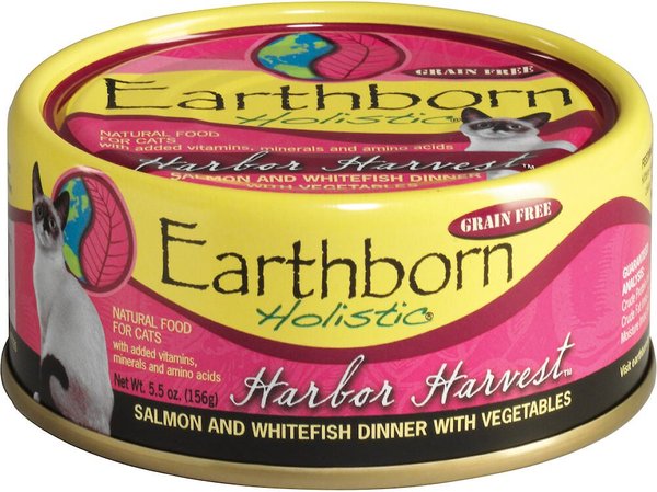 Earthborn Holistic Harbor Harvest Grain-Free Natural Canned Cat & Kitten Food, 5.5-oz, case of 24 slide 1 of 7