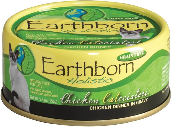 Earthborn Holistic Chicken Catcciatori Grain-Free Natural Adult Canned Cat Food, 5.5-oz, case of 24 slide 1 of 5