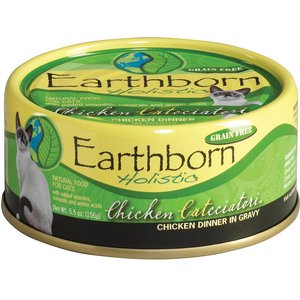 Earthborn Holistic Chicken Catcciatori Grain-Free Natural Adult Canned Cat Food, 5.5-oz, case of 24