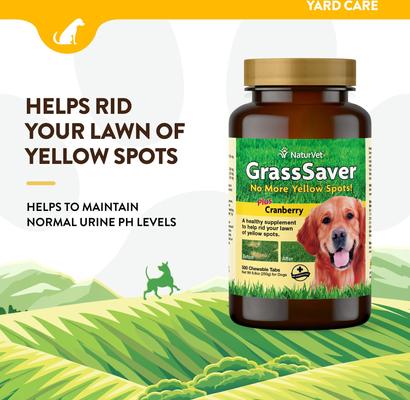 Show full view: NaturVet GrassSaver Chewable Tablets Urinary & Lawn Protection Supplement for Dogs, 500 count slide 3 of 12