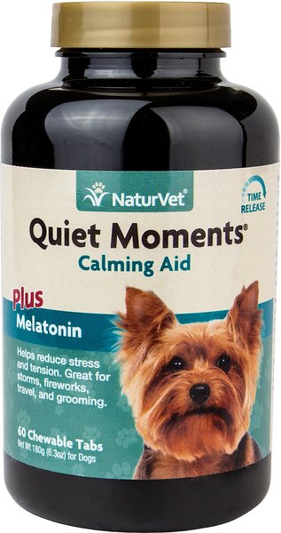 NaturVet Quiet Moments Chewable Tablets Calming Supplement for Dogs, 60 count slide 1 of 3