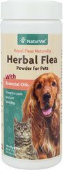 NaturVet Herbal Flea Cat & Dog Powder, 4-oz container