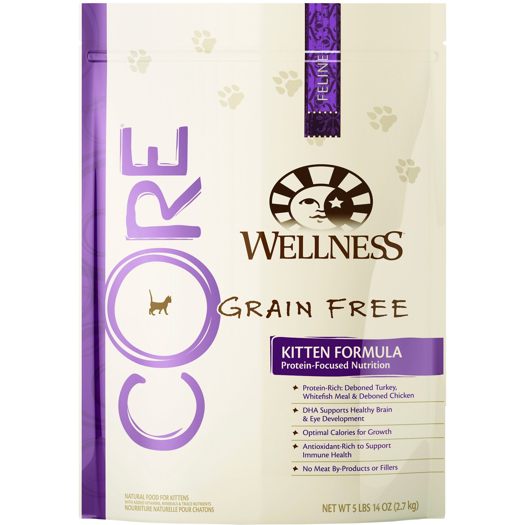 WELLNESS CORE Grain Free Kitten Formula Natural Dry Cat Food 5 lb bag Chewy