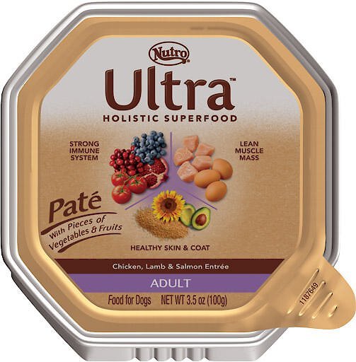 Nutro Ultra Adult Pate Chicken Lamb Salmon Entree Dog Food Trays