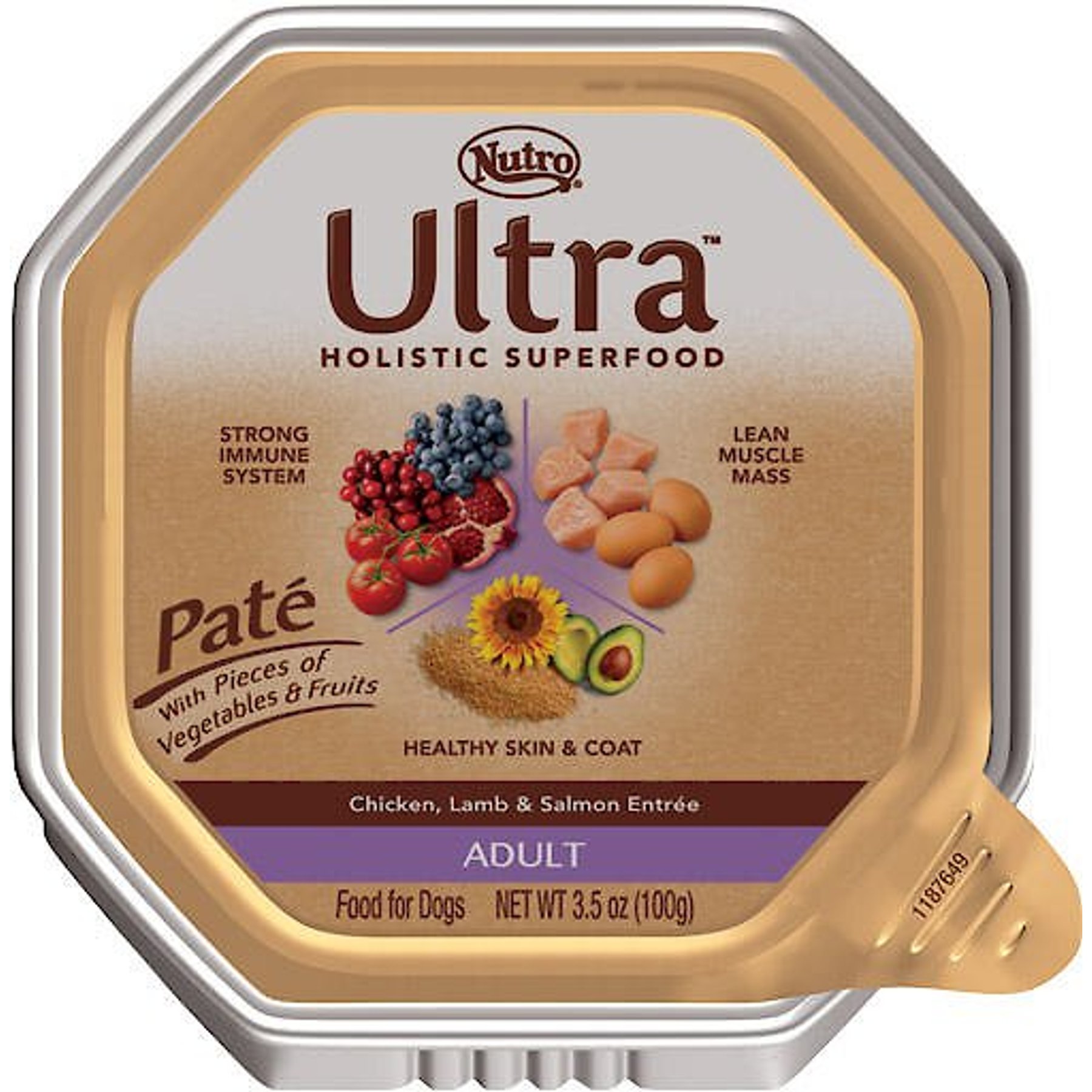 Discontinued NUTRO Ultra Adult Pate Chicken Lamb Salmon Entree Dog Food Trays 3.5 oz tray case of 24 Chewy