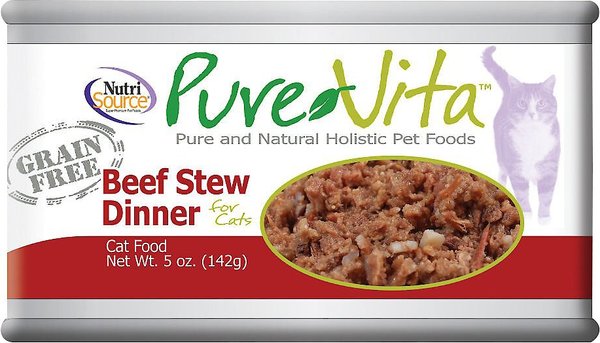 PureVita Grain Free Beef Stew Dinner Canned Cat Food