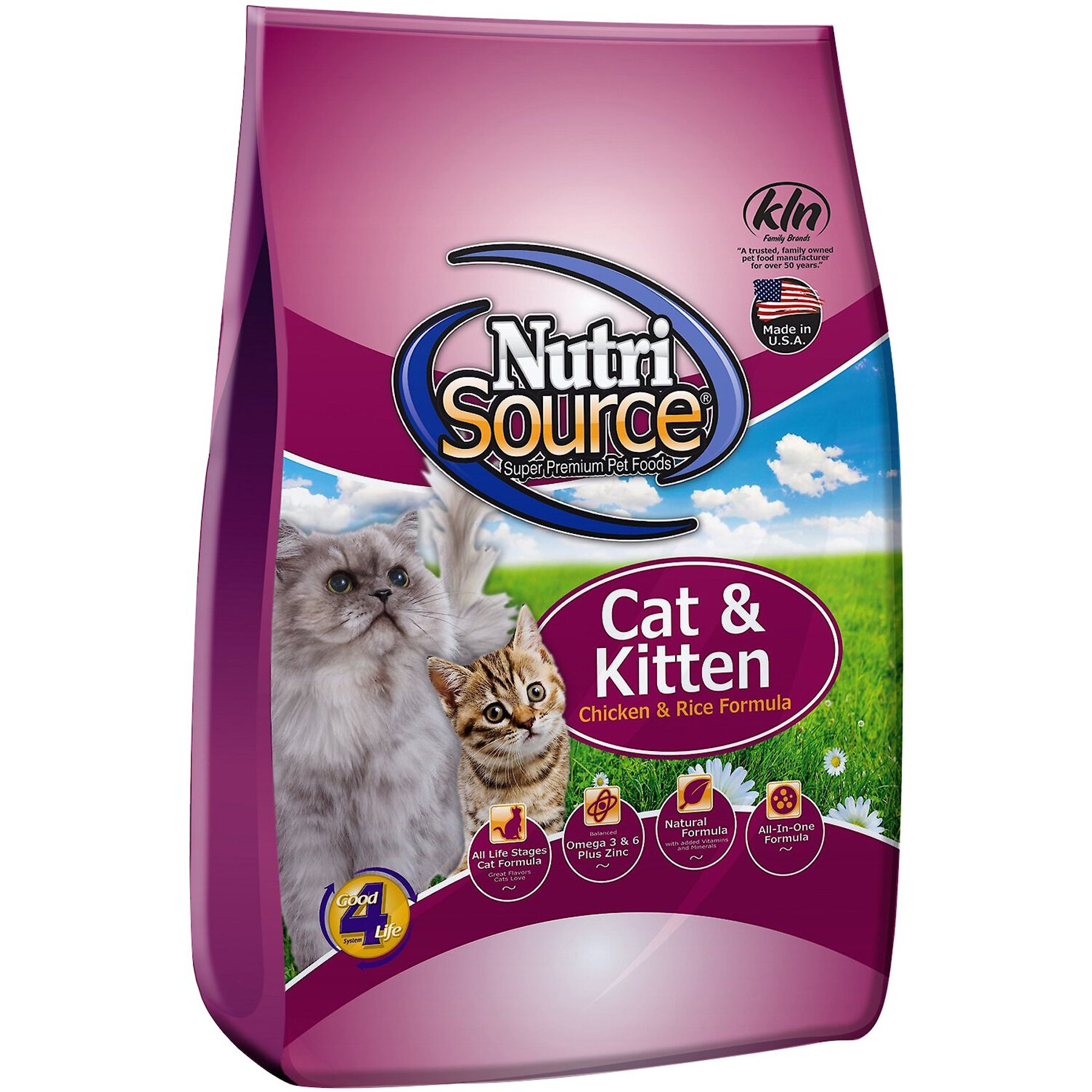 NUTRISOURCE Cat Kitten Chicken Rice Formula Dry Cat Food 6.6