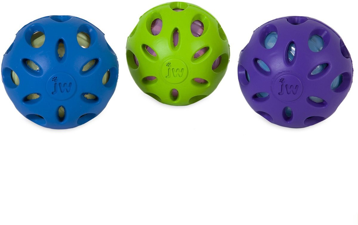 JW Pet Crackle Heads Canvas Cuz Dog Toy