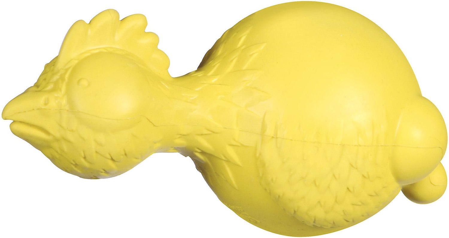 JW PET Ruffians Chicken Squeaky Dog Toy, Color Varies, Chicken