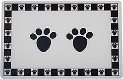 PetRageous Designs Pet Paws Placemat, Black, Regular