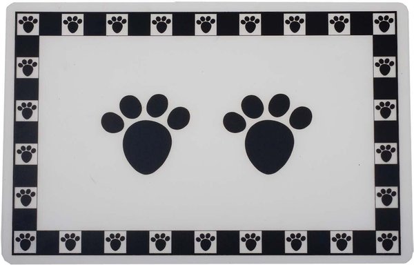PetRageous Designs Pet Paws Placemat, Black, Regular slide 1 of 2