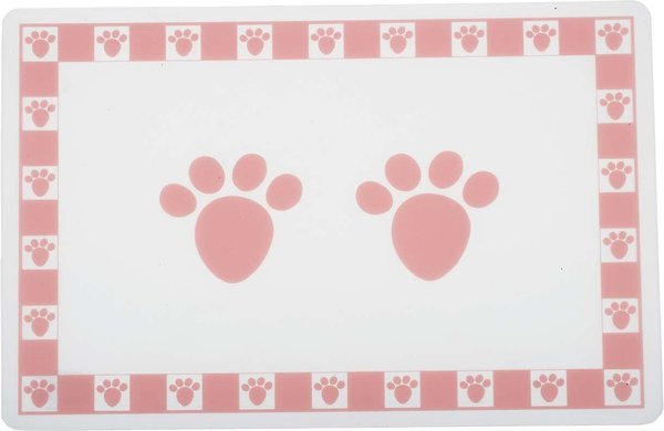 PetRageous Designs Pet Paws Placemat, Pink slide 1 of 2
