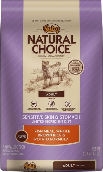 Discontinued NUTRO Natural Choice Sensitive Skin Stomach Adult Fish Meal Whole Brown Rice Potato Formula Dry Dog Food 30 lb bag Chewy