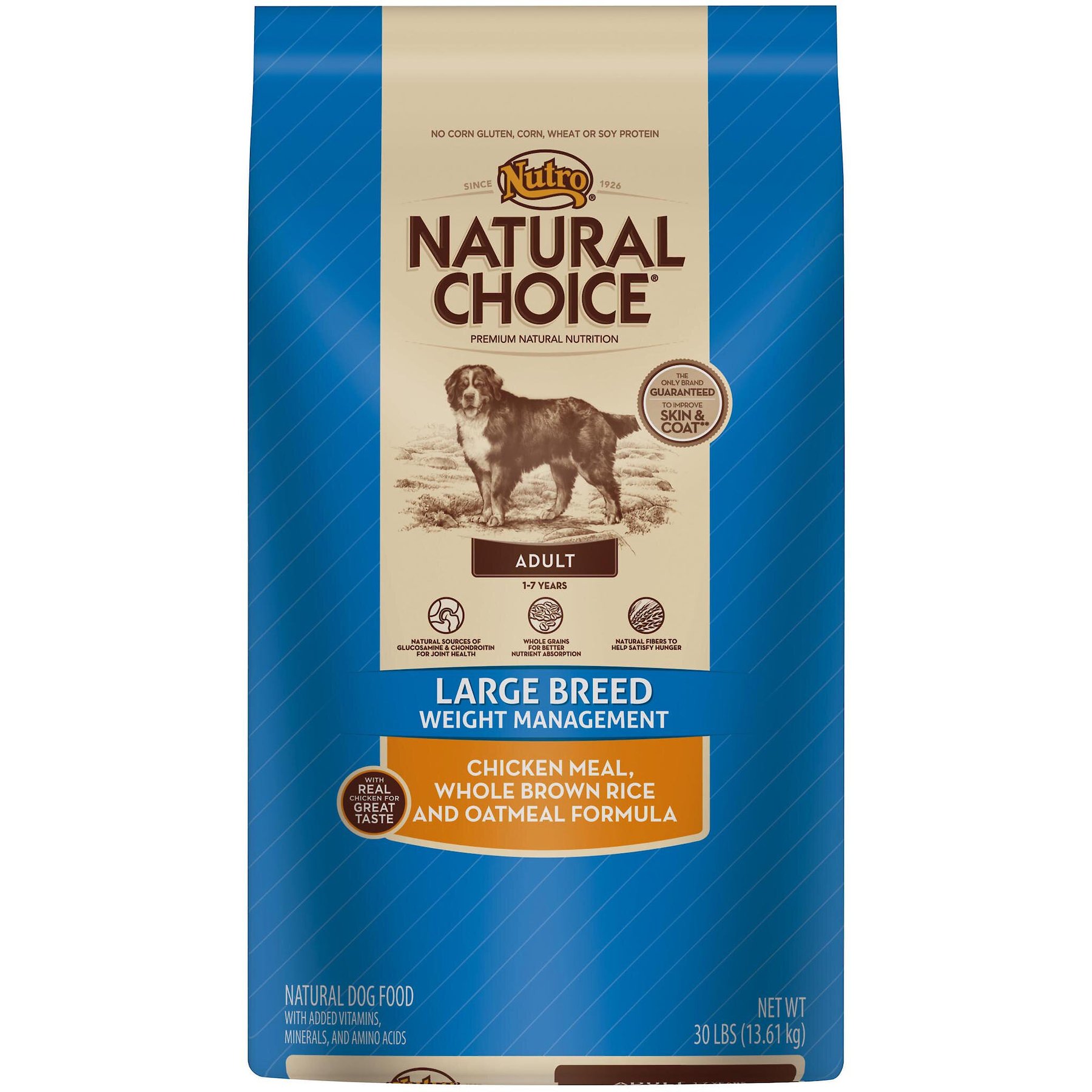 NUTRO Natural Choice Healthy Weight Large Breed Adult Chicken Brown Rice Recipe Dry Dog Food 30 lb bag Chewy