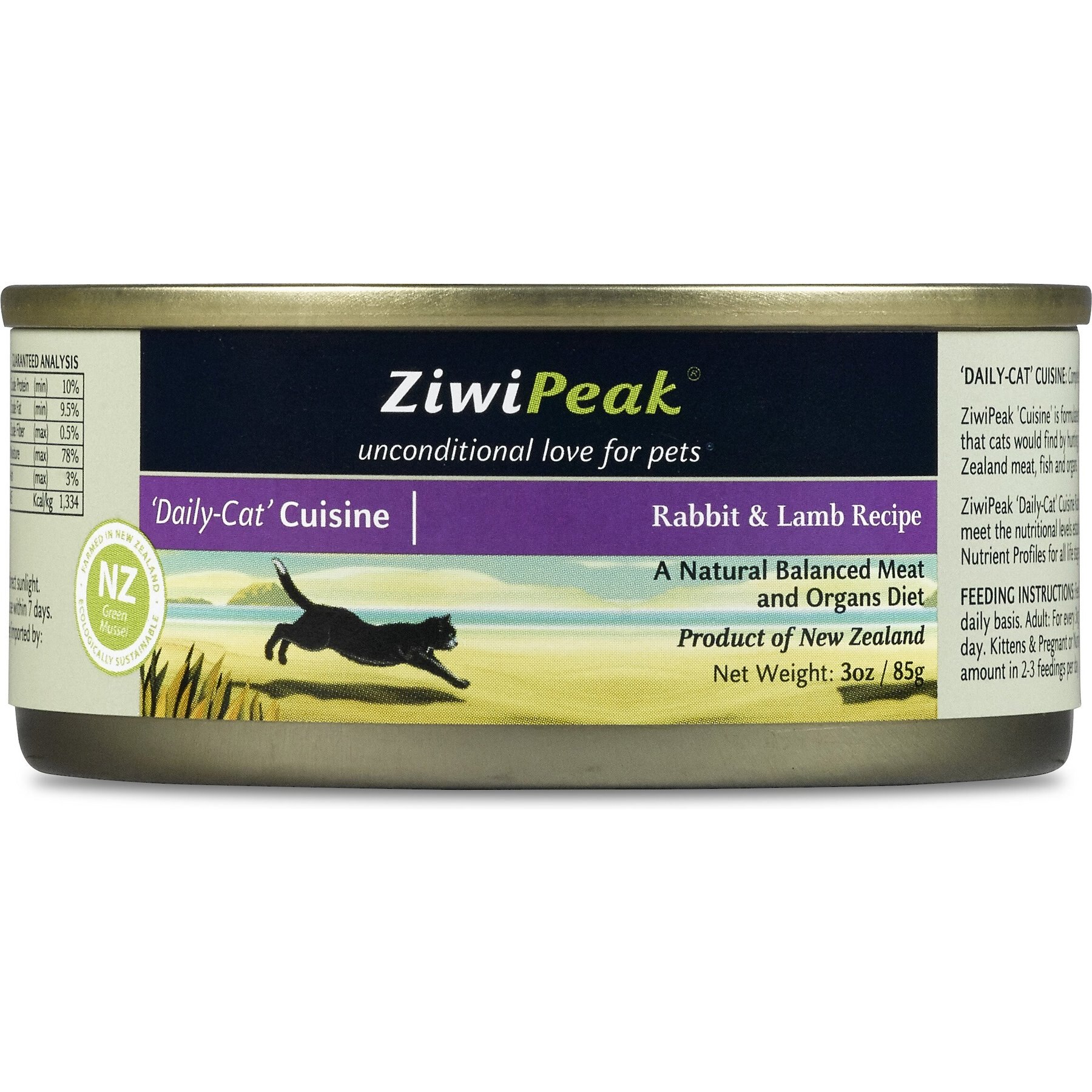 ZIWI Peak Rabbit Lamb Recipe Canned Cat Food 3 oz case of 24 Chewy