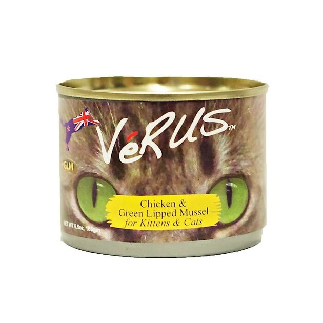 VERUS Chicken & Green Lipped Mussel Canned Cat Food, 6.5oz, case of 24