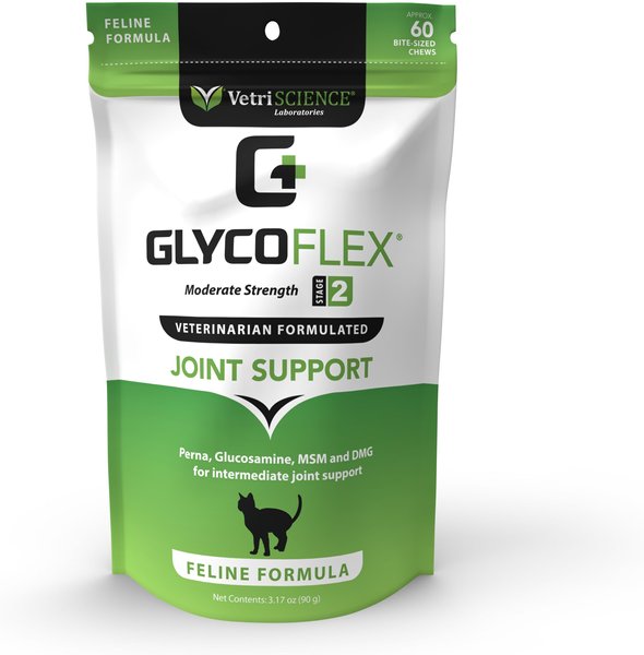 VetriScience GlycoFlex 2 Chicken Liver Flavored Soft Chews Joint Supplement for Cats, 60 count slide 1 of 6