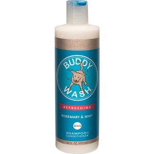 Buddy Wash Refreshing Rosemary & Mint Dog Shampoo & Conditioner, 16-oz bottle