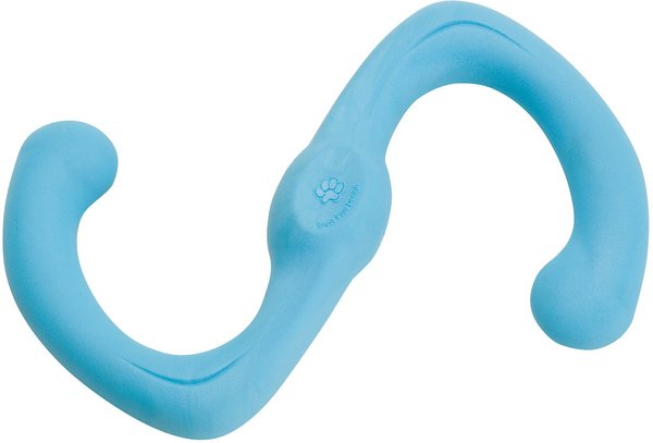West Paw Dog Toys: Qwizl® Dog Toy (Aqua Blue, Large) with Zogoflex