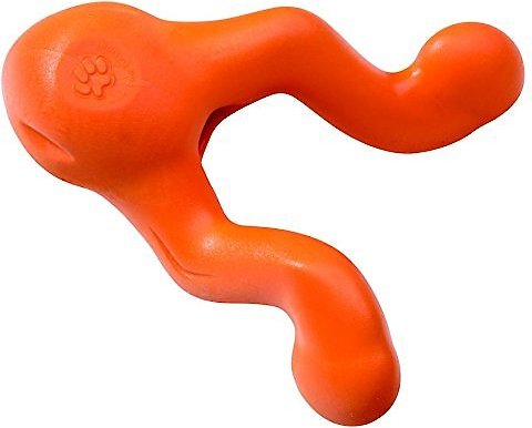 West Paw Zogoflex Tizzi Treat Dispensing Dog Chew Toy, Tangerine, Large slide 1 of 8