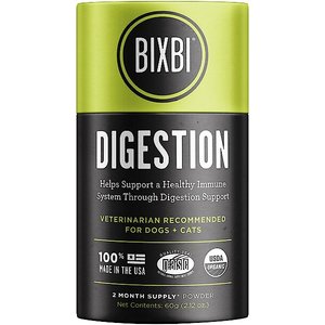 BIXBI Organic Pet Superfood Digestion Daily Dog & Cat Supplement, 2.12-oz jar
