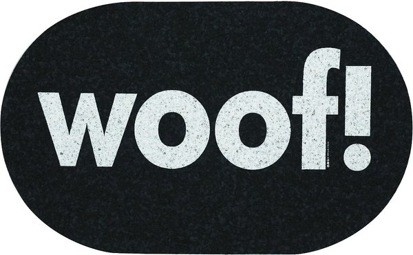 ORE Pet Recycled Rubber Oval Woof Placemat, Mini slide 1 of 4
