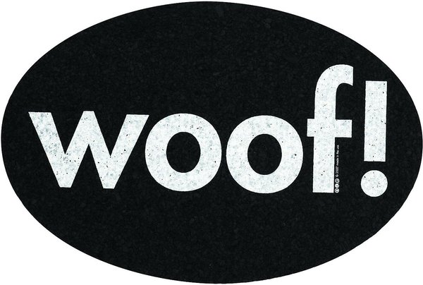 ORE Pet Recycled Rubber Oval Woof Placemat, Jumbo slide 1 of 4